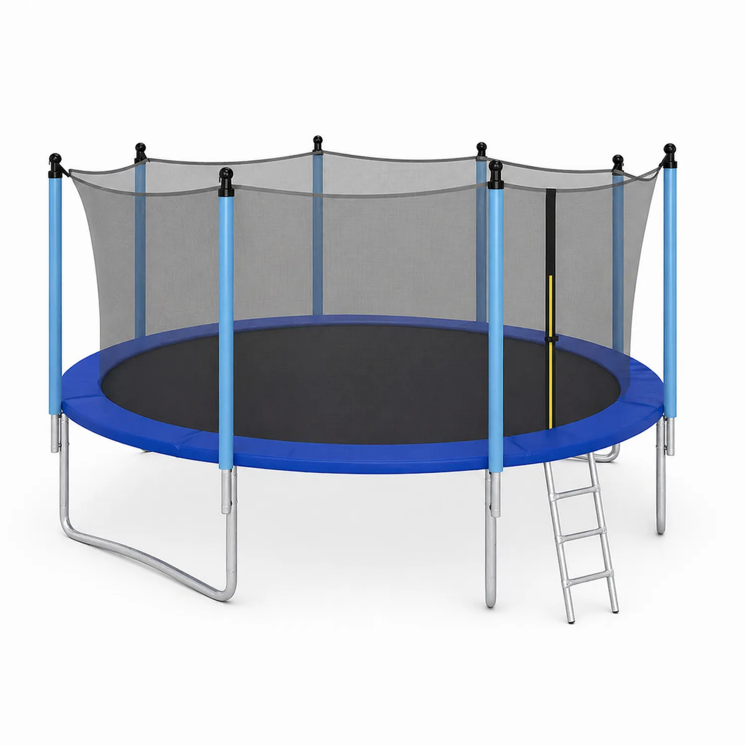 Trampolina stalowa z siatką i drabinką, 366 cm