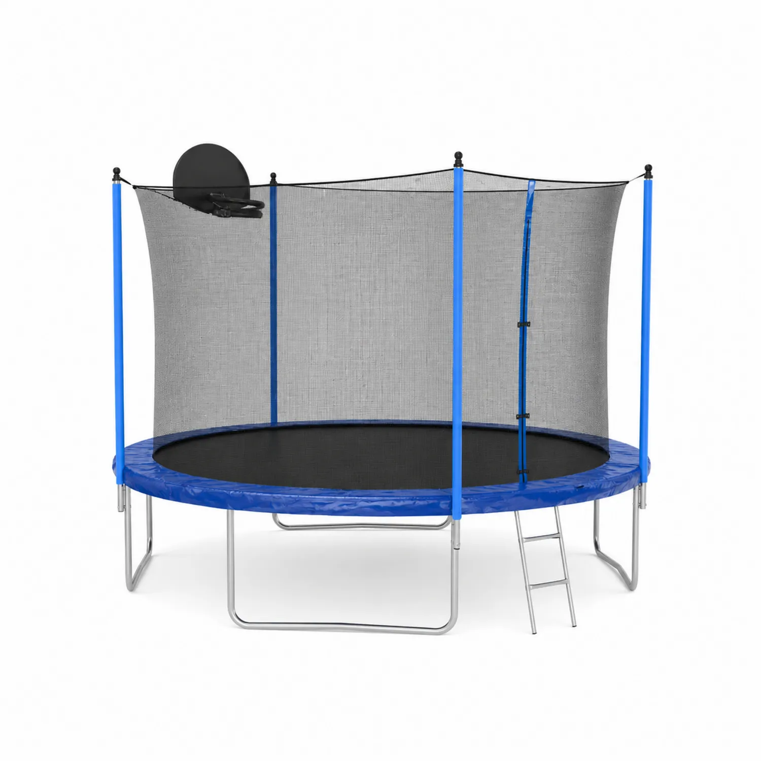 Trampolina ogrodowa metalowa z siatką ochronną 305 cm
