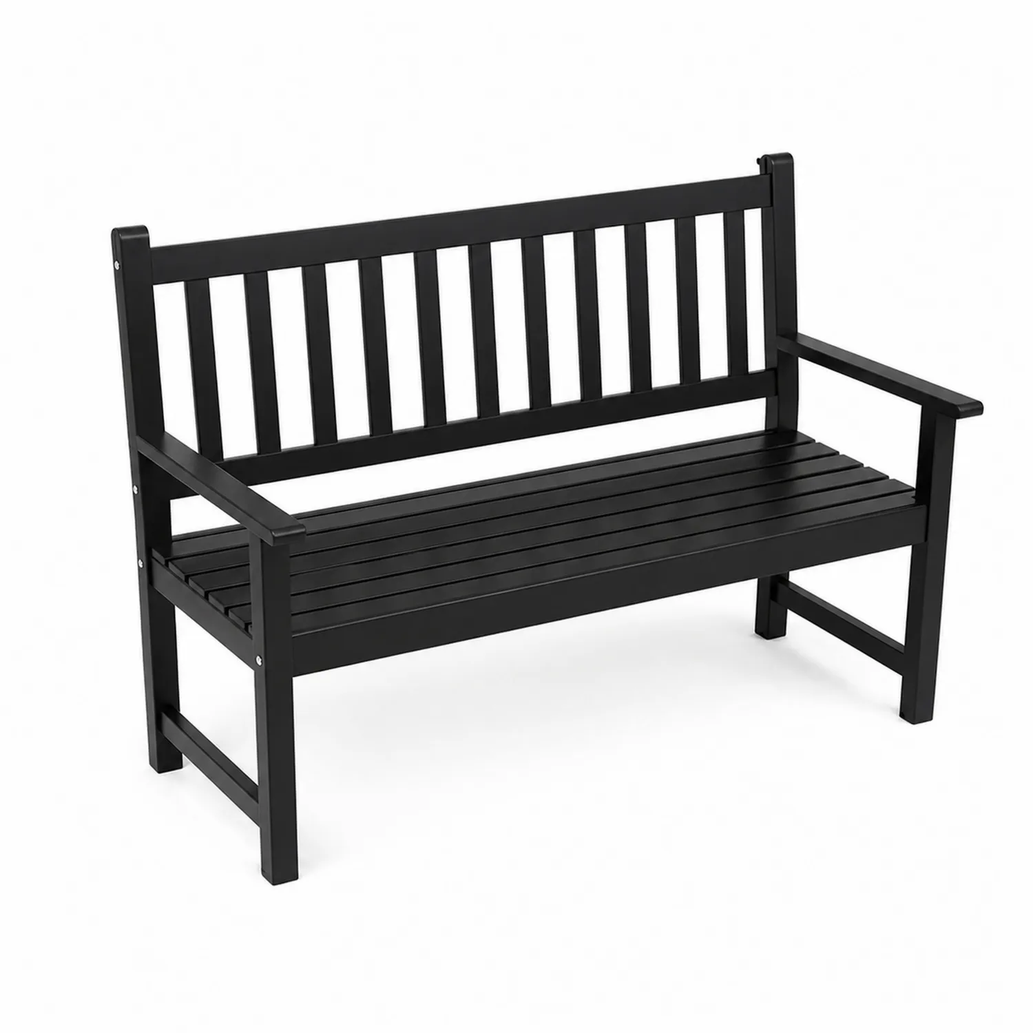 Ławka ogrodowa drewniana czarna