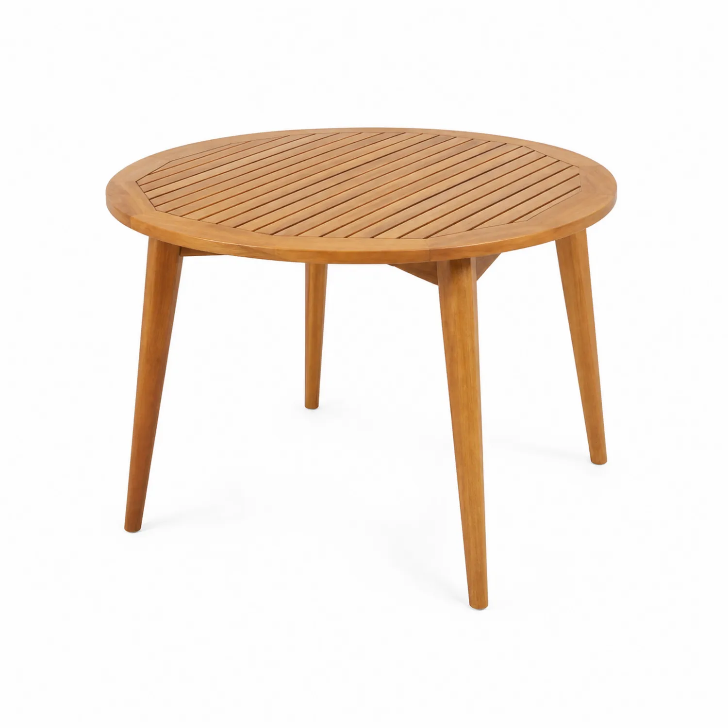 Stół ogrodowy z drewna tekowego, średnica 110 cm