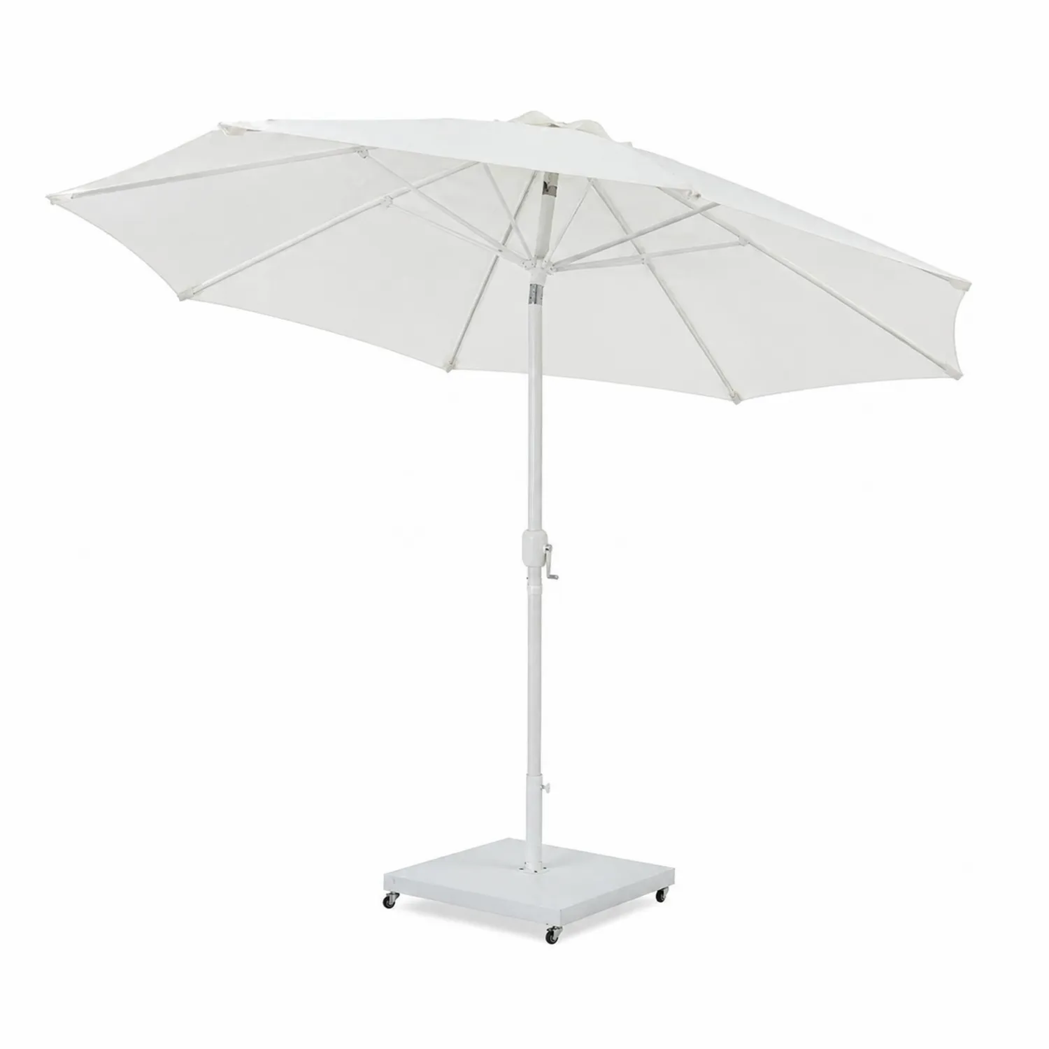 Parasolka ogrodowa aluminiowa, średnica 300 cm, Biały