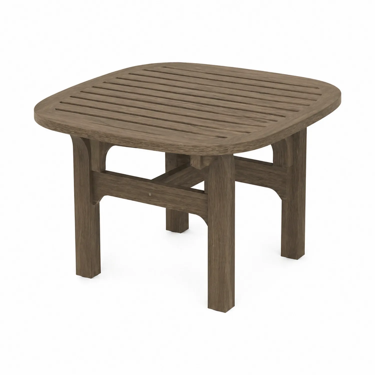 Stolik boczny drewno tekowe 60x60x45cm Brązowy