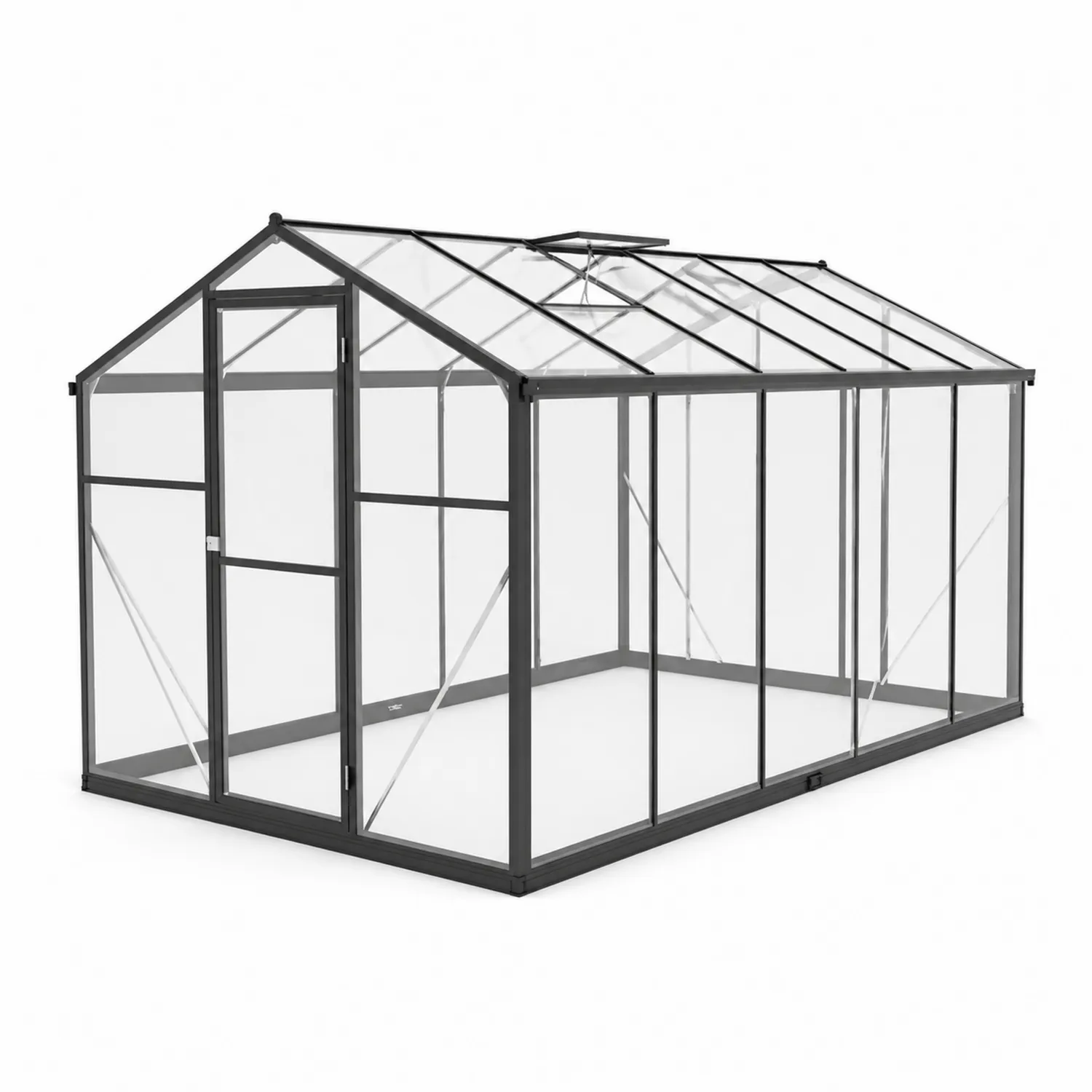 Szklarnia aluminiowa z hartowanego szkła 300x250x200cm przezroczysta