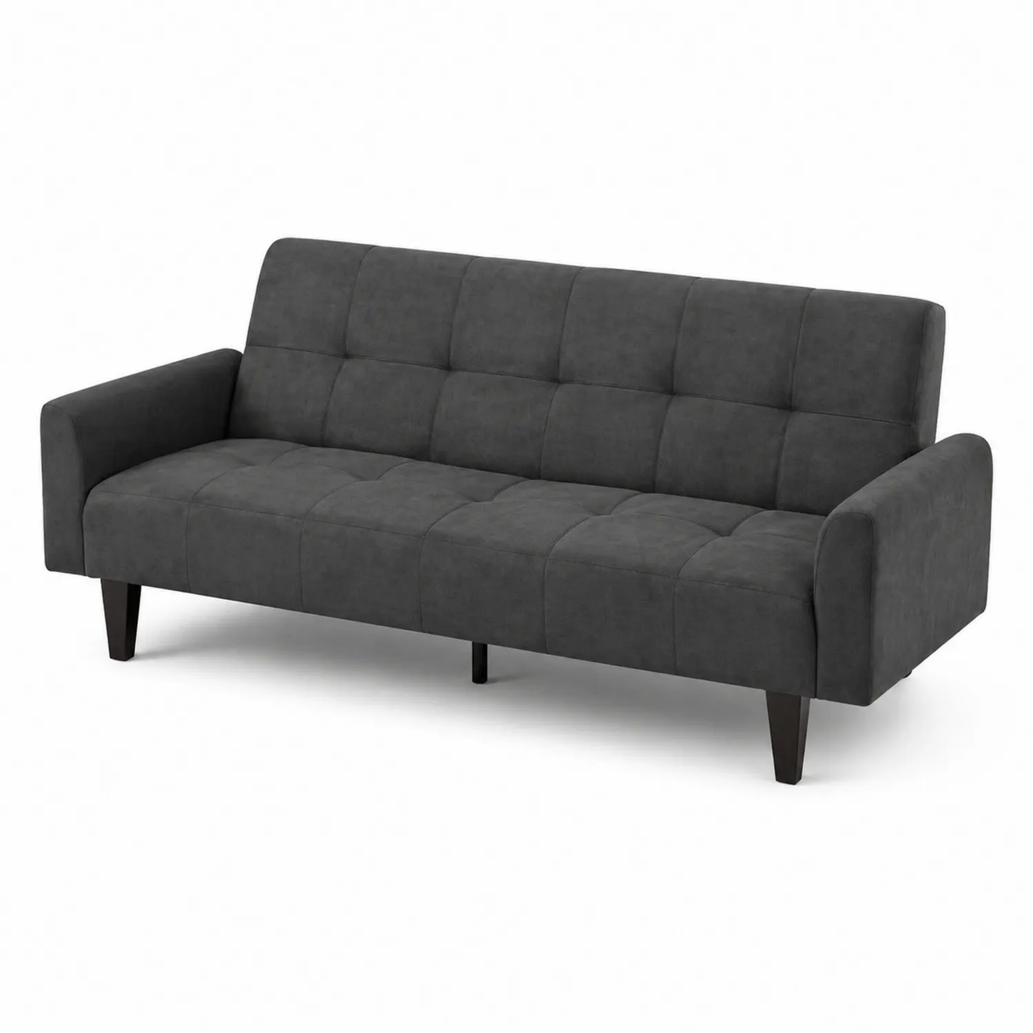 Sofa rozkładana z mikrofibry 180x80x75 cm Szary