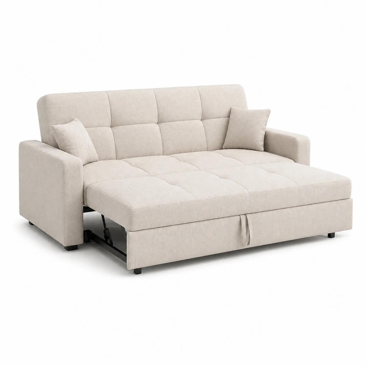 Canapé-lit en tissu 200x140 cm Beige