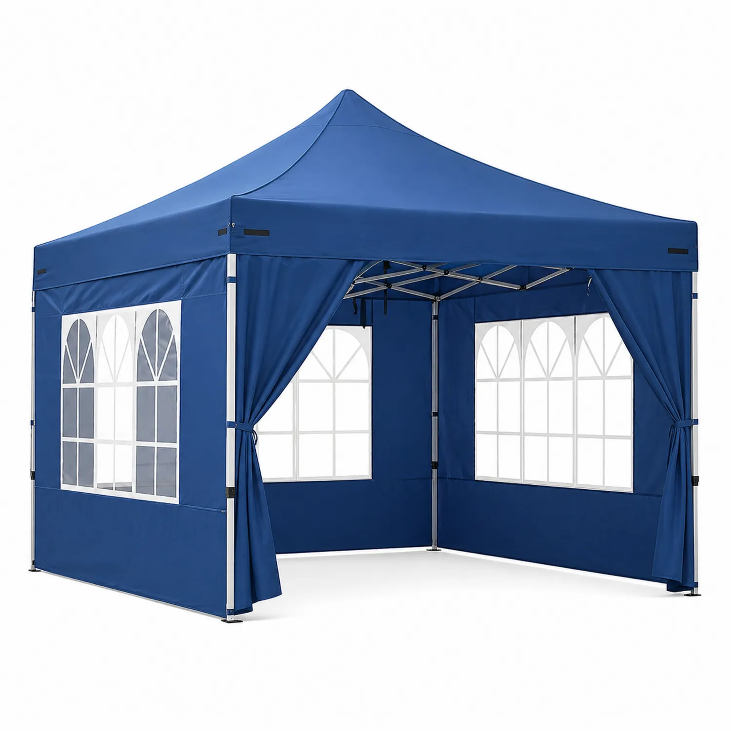 Tente pliante en métal 3x3m Bleu
