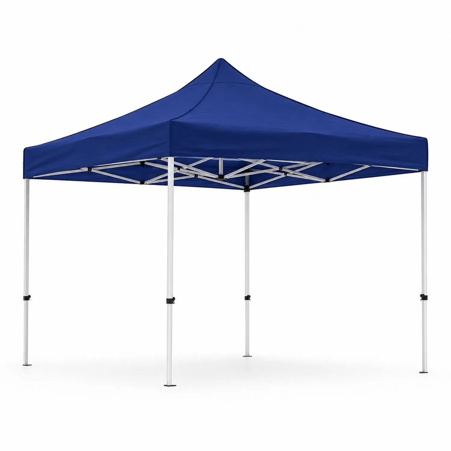 Tonnelle pliante 3x3m avec cadre en aluminium et toit en polyester bleu