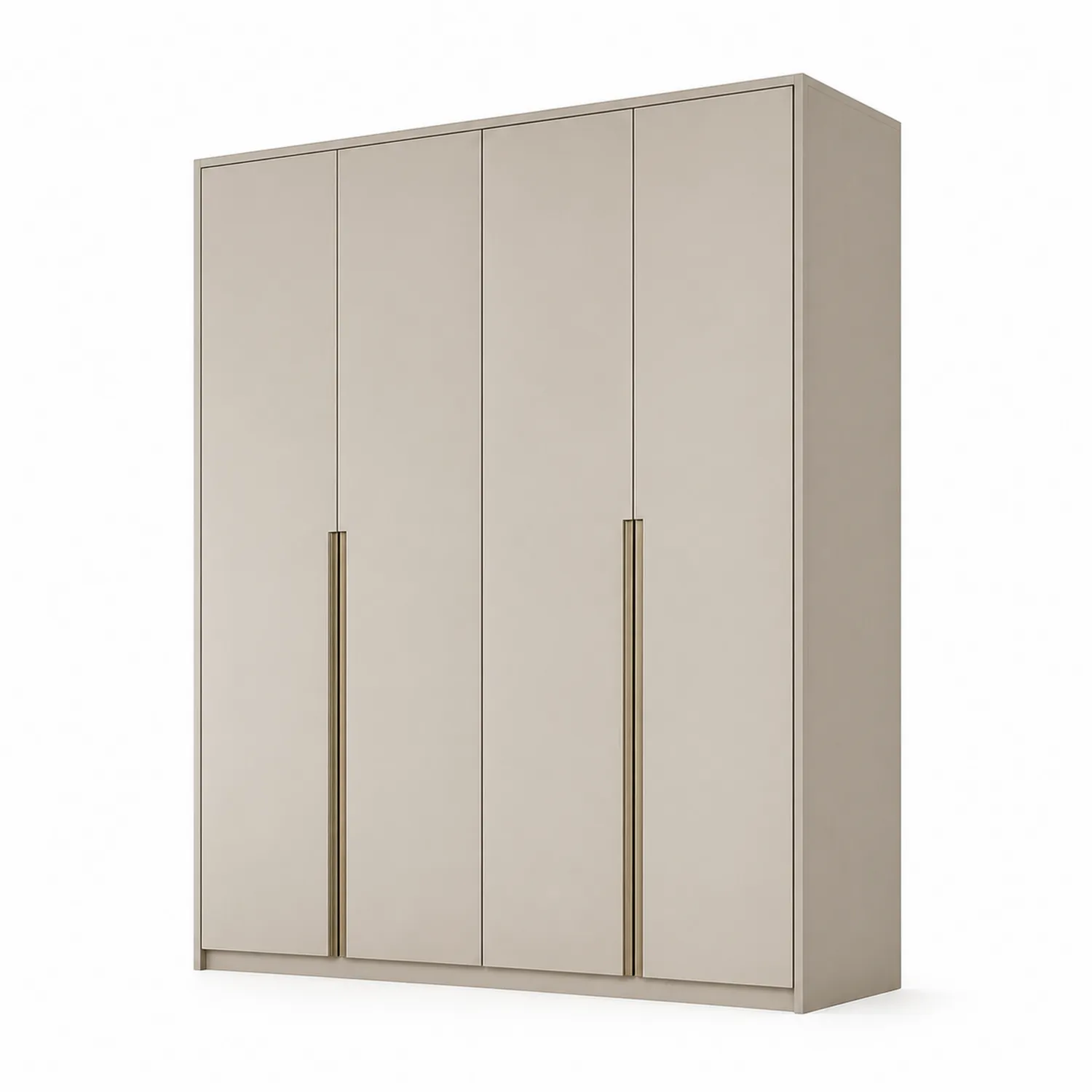 Armoire en bois composite à 4 portes Beige