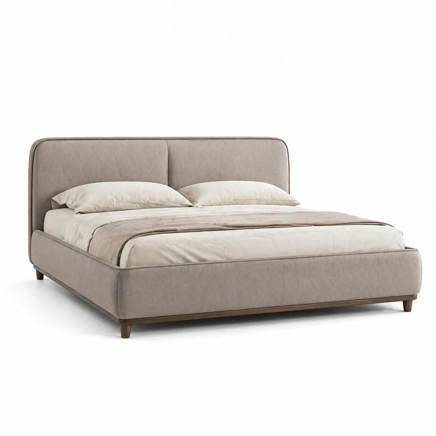 Lit double en tissu avec mousse haute densité 200x160 cm