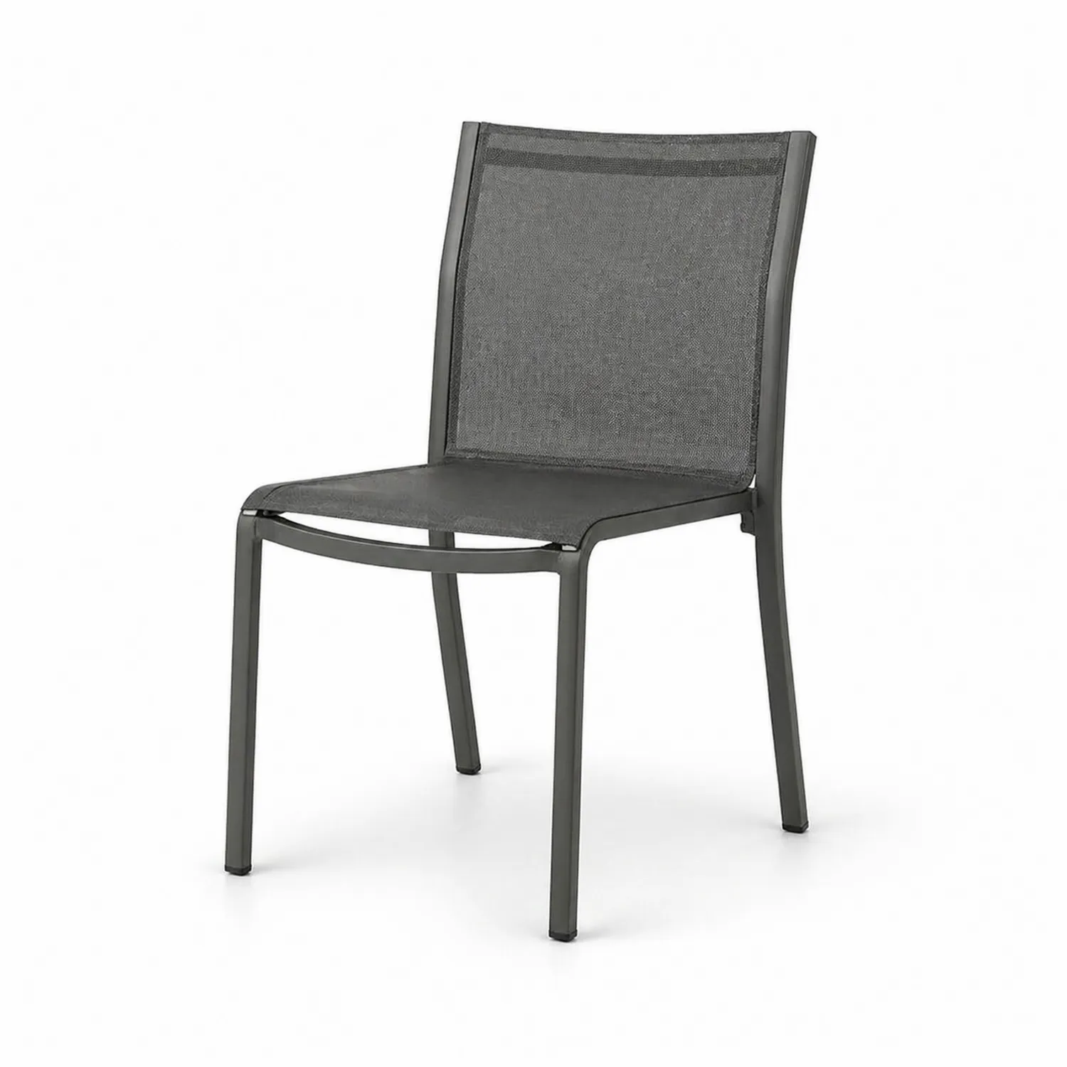 Chaise extérieure en aluminium et textilène Noir