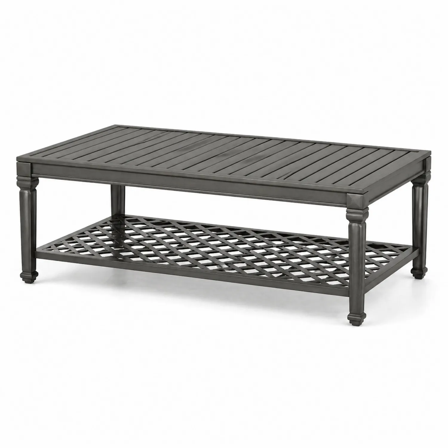 Table basse extérieure en aluminium noir
