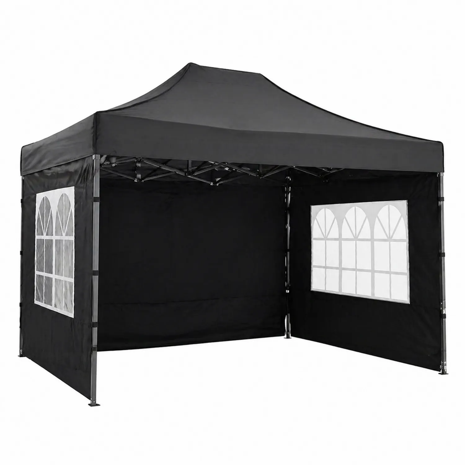 Tonnelle pliante en métal et polyester 3x3m Noire