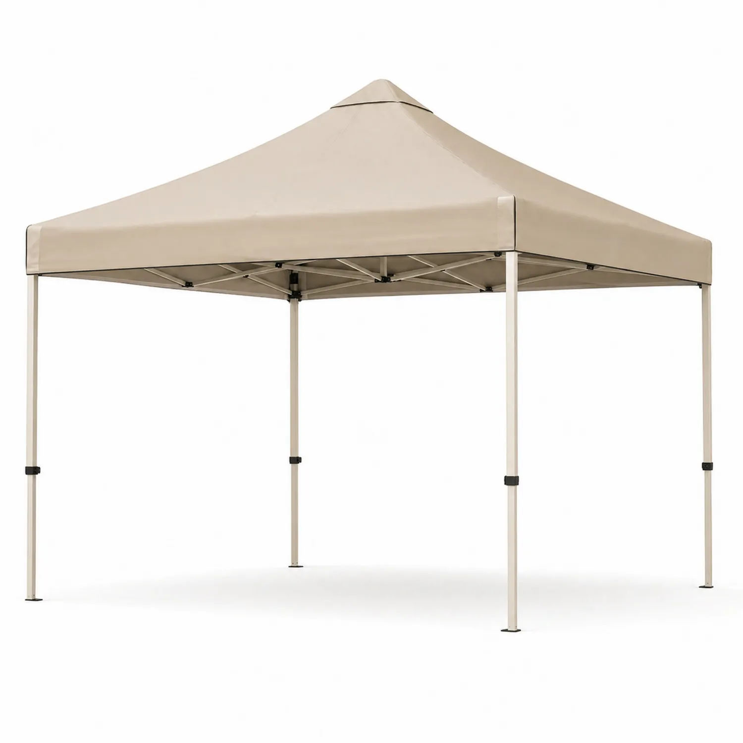 Tonnelle pliante en aluminium et toile beige 3x3m