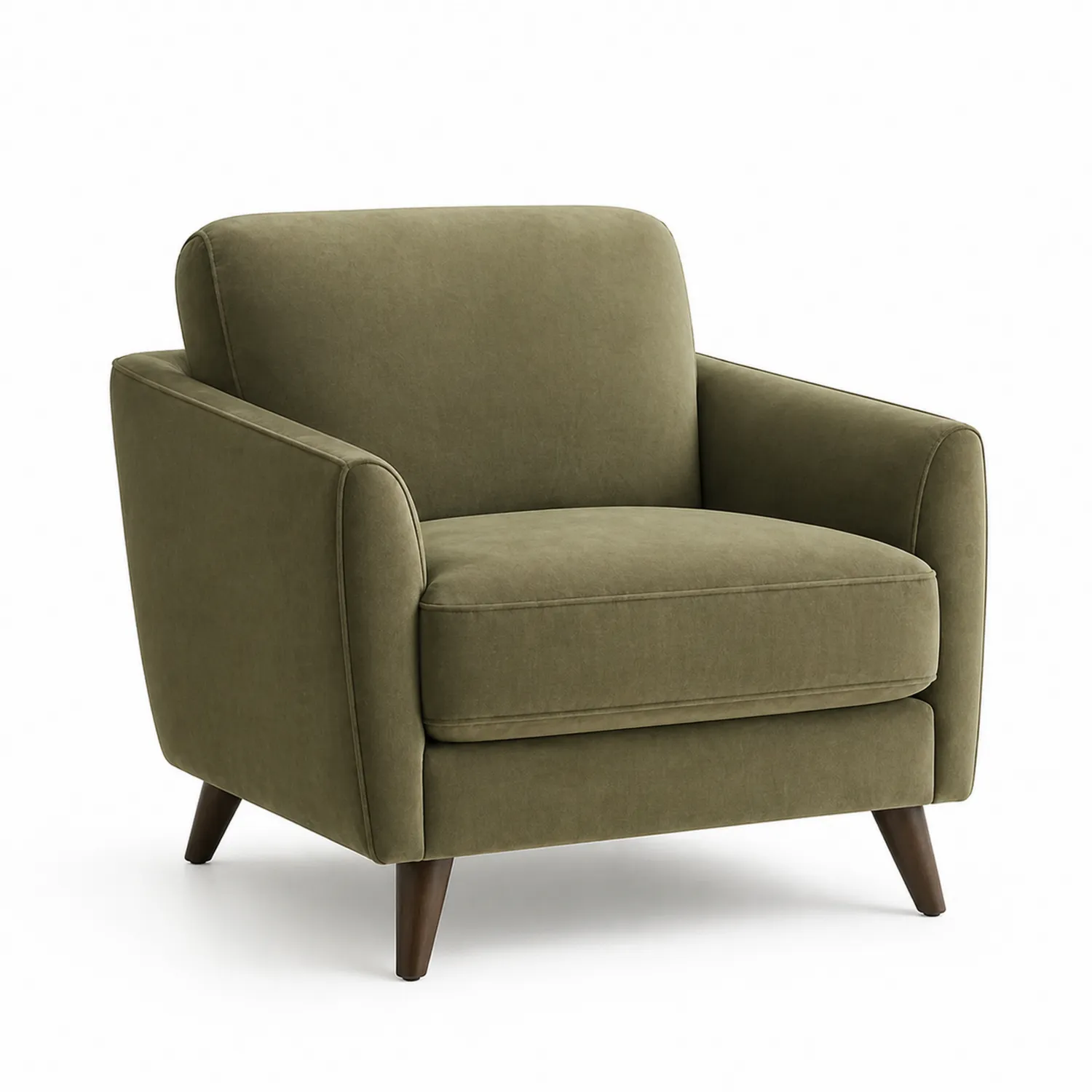 Fauteuil en tissu avec pieds en bois 85x90x85 cm