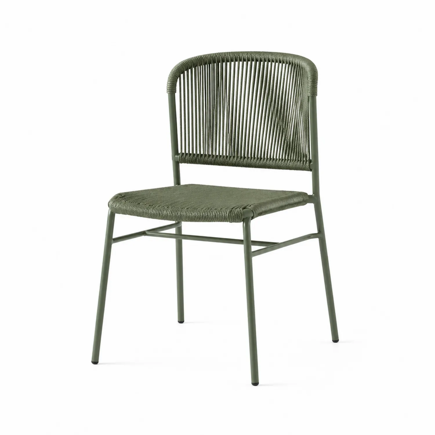 Chaise en acier et corde Polypropylène Vert