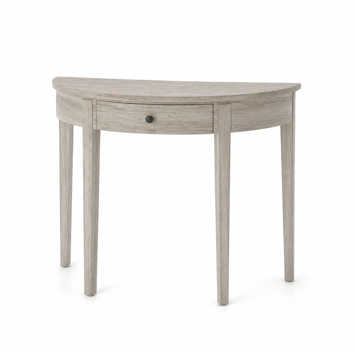 Console demi-cercle en bois avec tiroir 90x35x75 cm