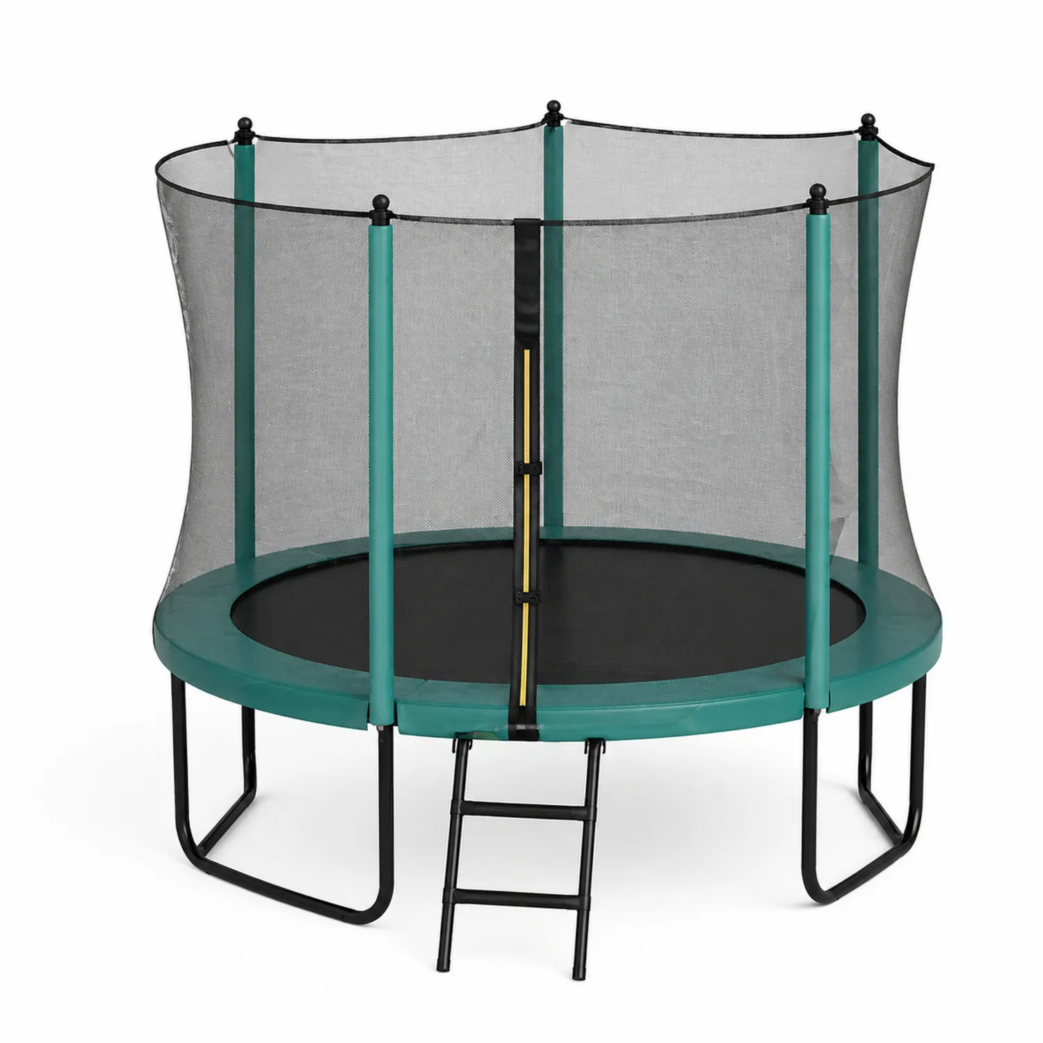 Trampoline en acier avec filet de sécurité et échelle