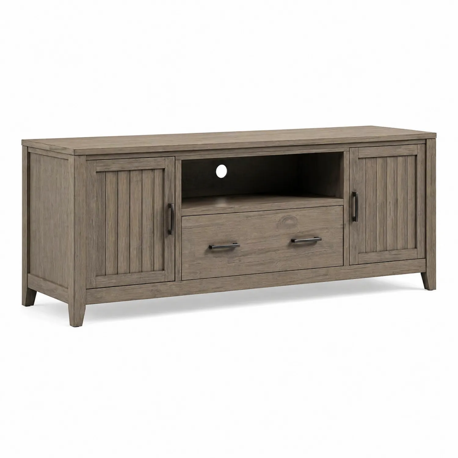 Meuble TV en bois d'ingénierie avec tiroir et portes 120 cm