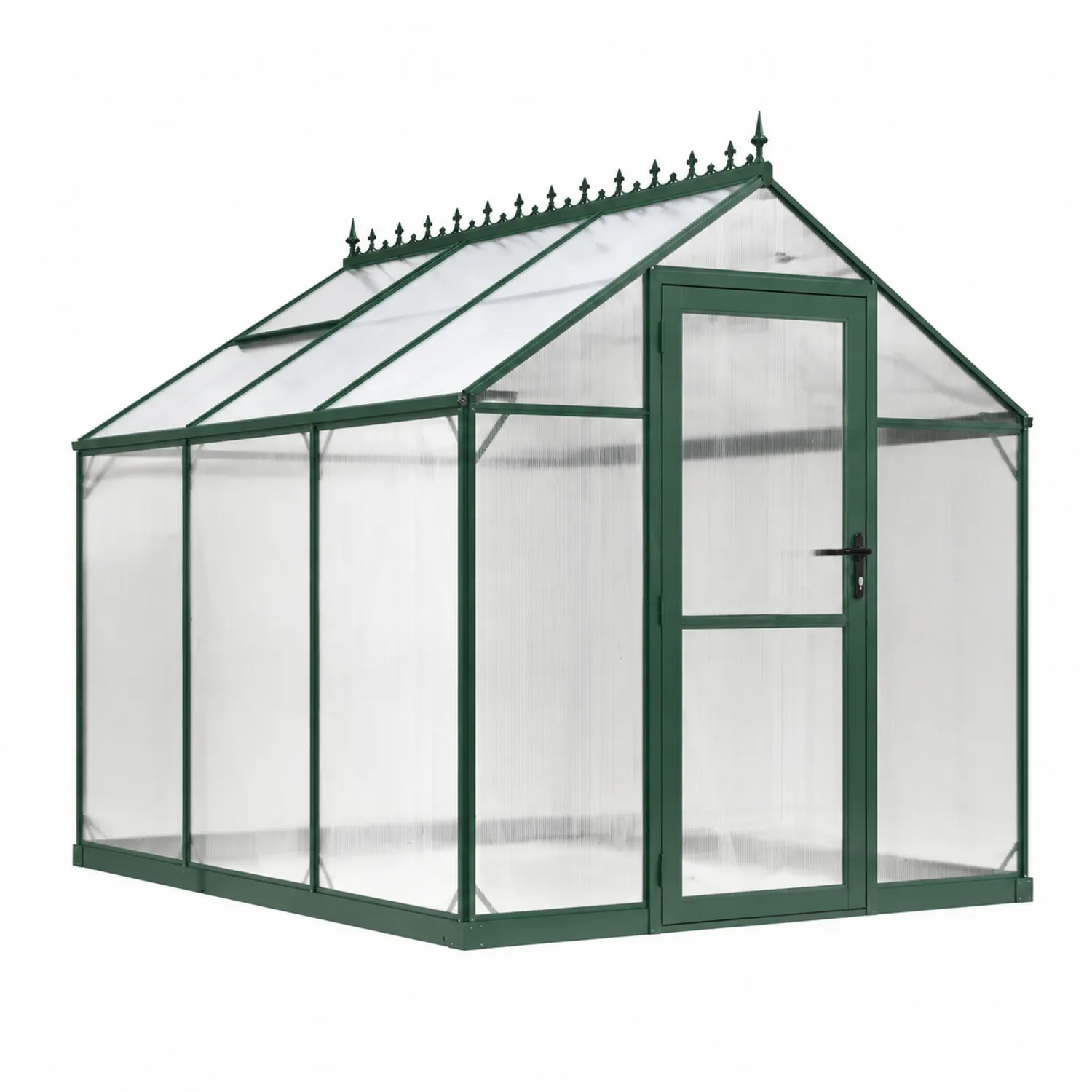 Serre en Aluminium avec Panneaux Polycarbonate Vert