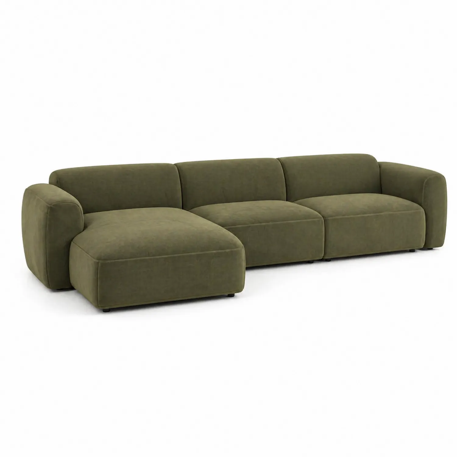 Canapé modulaire en tissu avec méridienne 300x150x70 cm