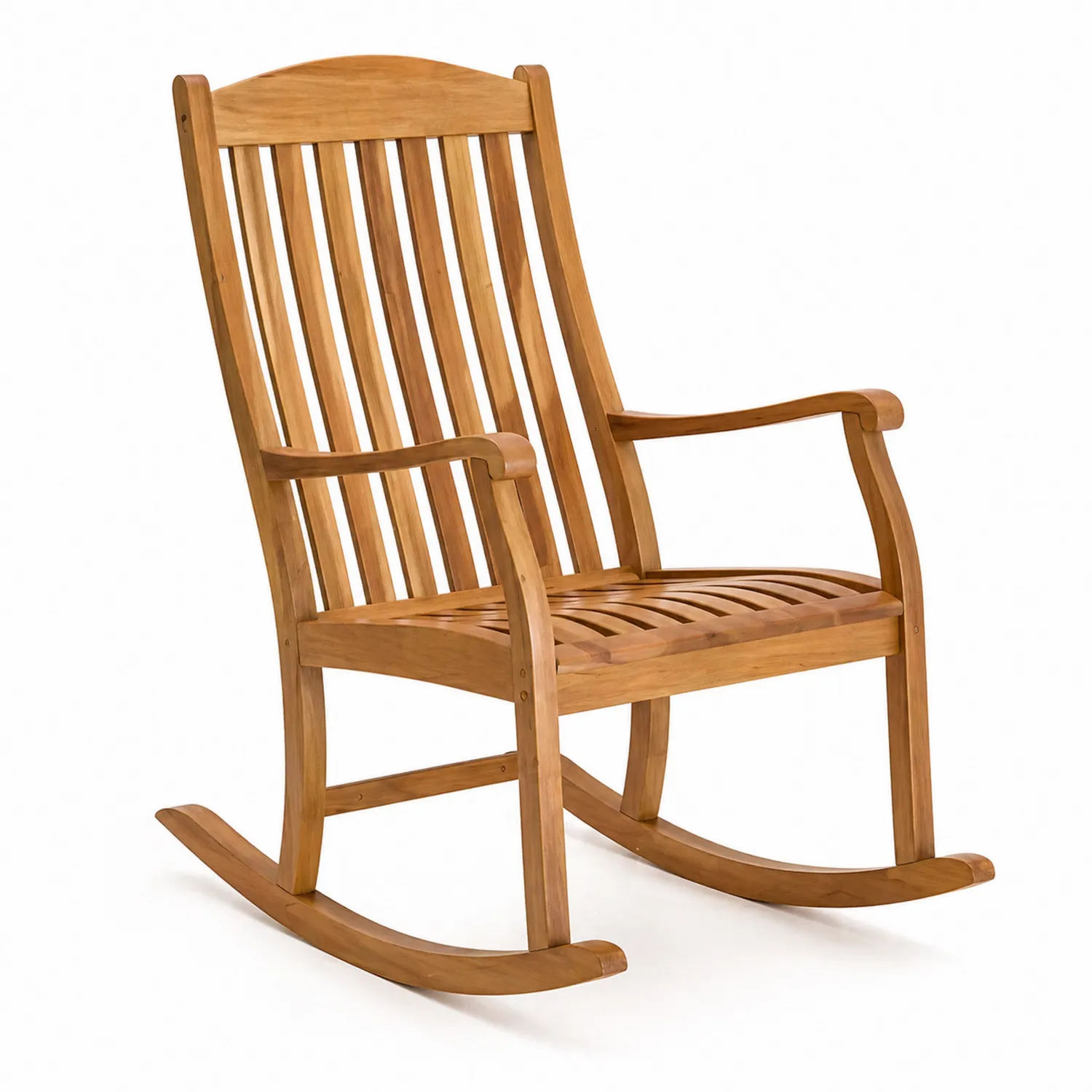 Chaise à bascule en bois de teck