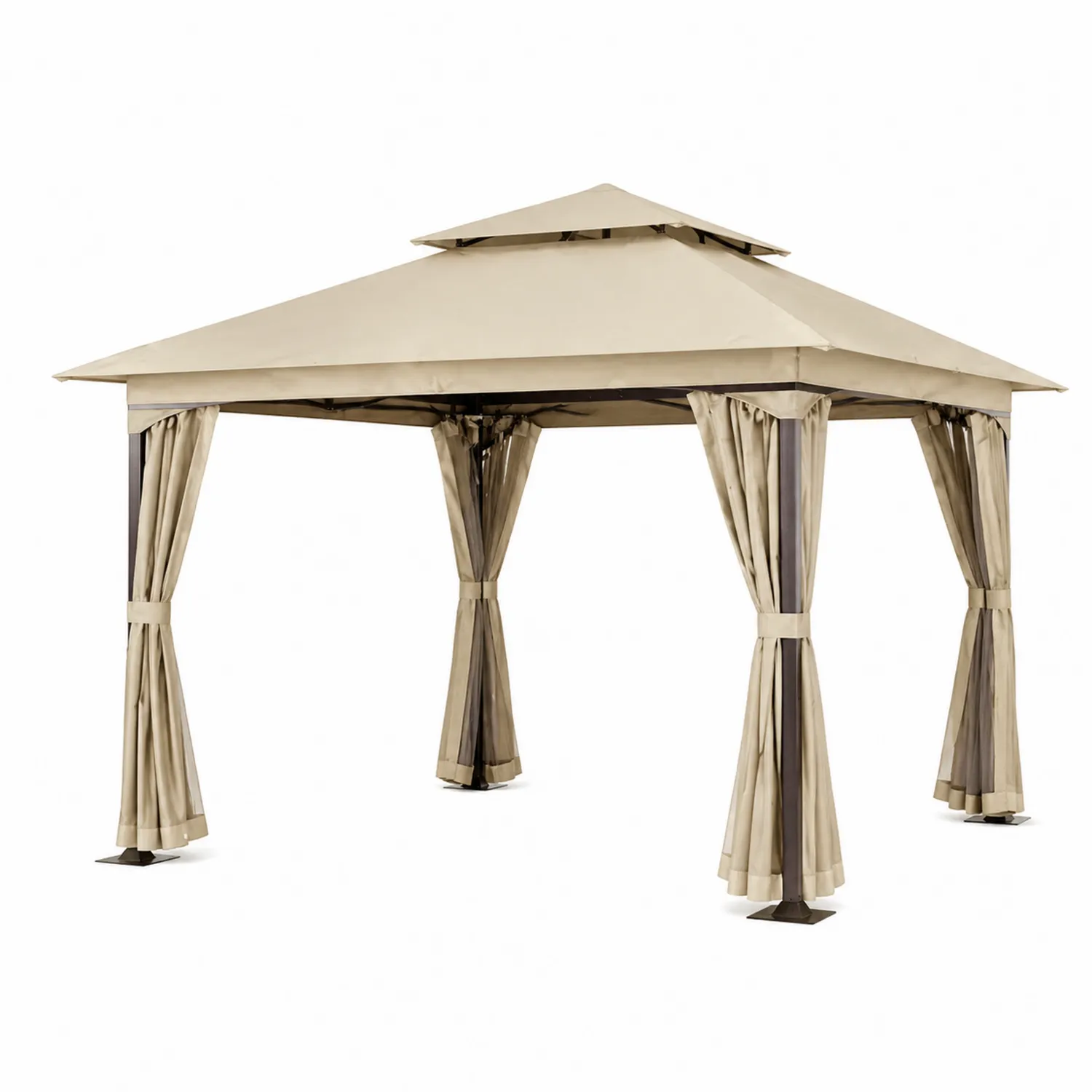 Tonnelle de Jardin en Aluminium et Polyester Beige