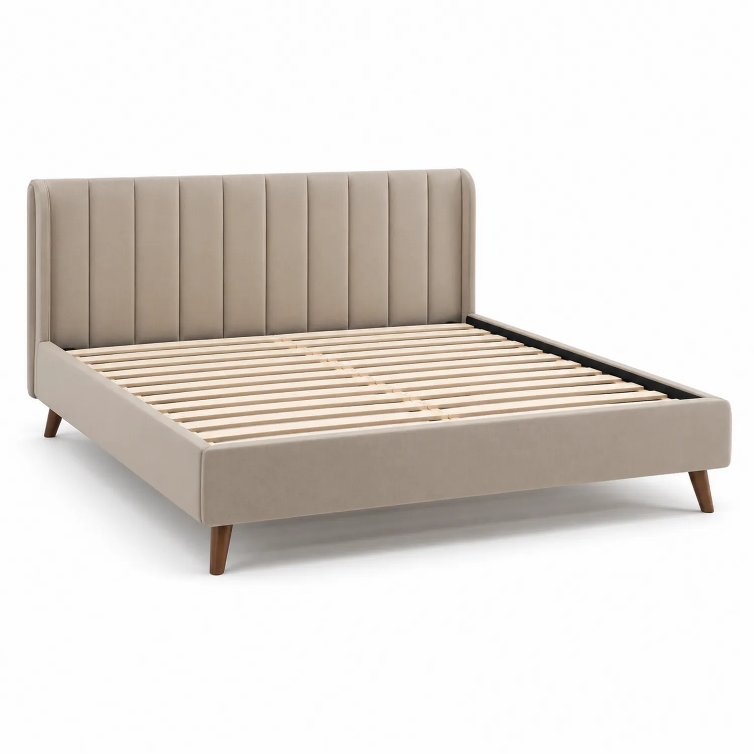 Lit en bois et tissu 200x160 cm