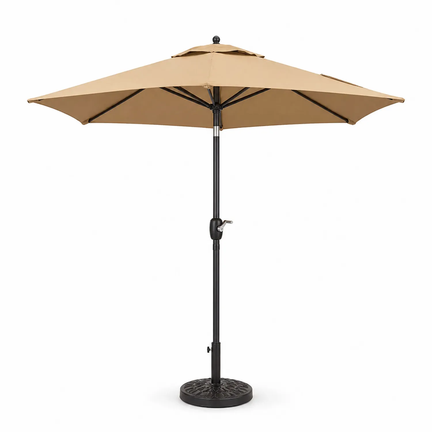Parasol en aluminium et polyester beige 2,7 m