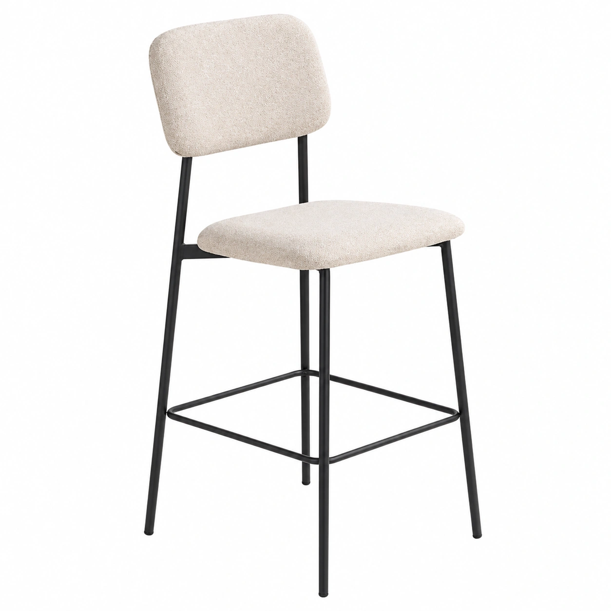 Barhocker mit Rueckenlehne Samtoptik modern B/H/T ca 48,5x111x50 cm-shoprenoza