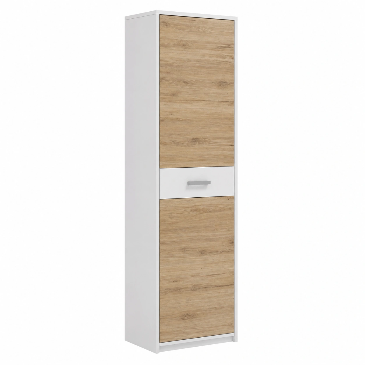 Moderner Garderobenschrank in Eiche Natur Optik mit Schublade und Tür-shoprenoza
