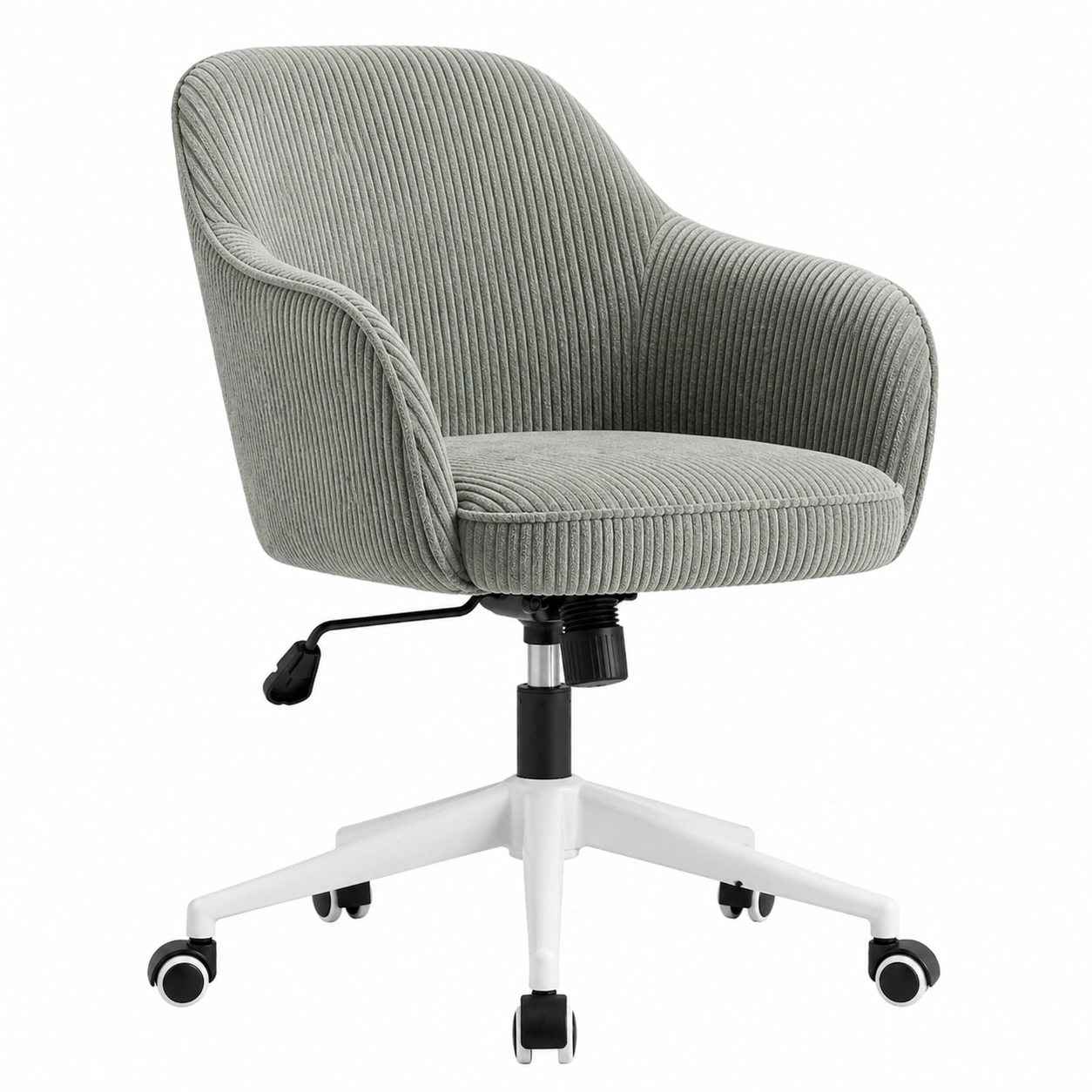Drehstuhl Cord Gruen Gepolstert Ergonomisch Modern Drehbar Home Office Stuhl-shoprenoza