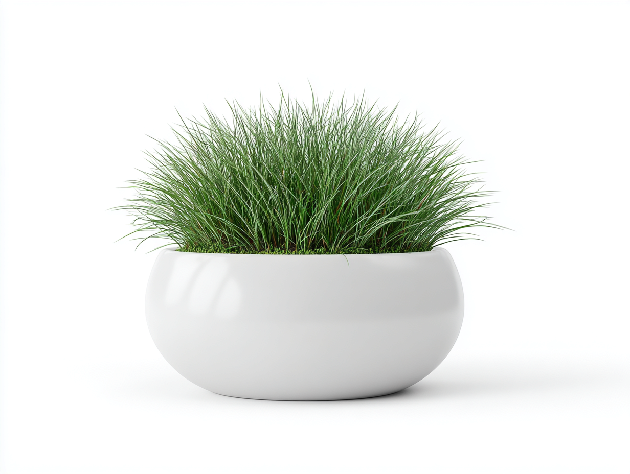 Planta artificial en maceta-cerámica y plástico-45x45x28 cm-verde y blanco-decoración interior diseño moderno