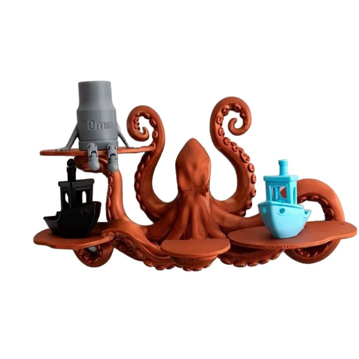 Octopus Multi-Layer Shelf, 3D Printed Decorative Storage Rack, 7-Tier Tray Organizer for Jewelry, Cosmetics, Small Items, Unique Ocean Themed Home Decor, 7.9 x 4.3 x 3.5 Inches