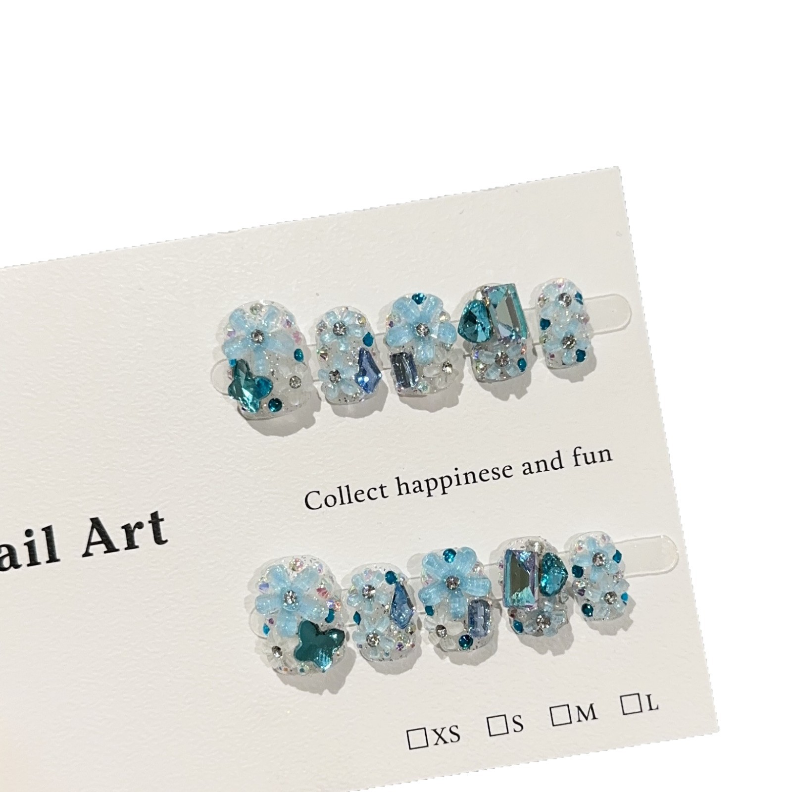 Blue Rhinestone Flower 