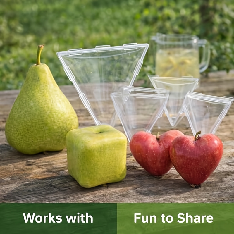 Reusable Transparent Portable Fruit Shaping Mold Suitable for Growing Apples, Strawberries, Citrus - Transparent Fruit Modeling for Garden, Hobbyists, Education & DIY Crafts, Reusable