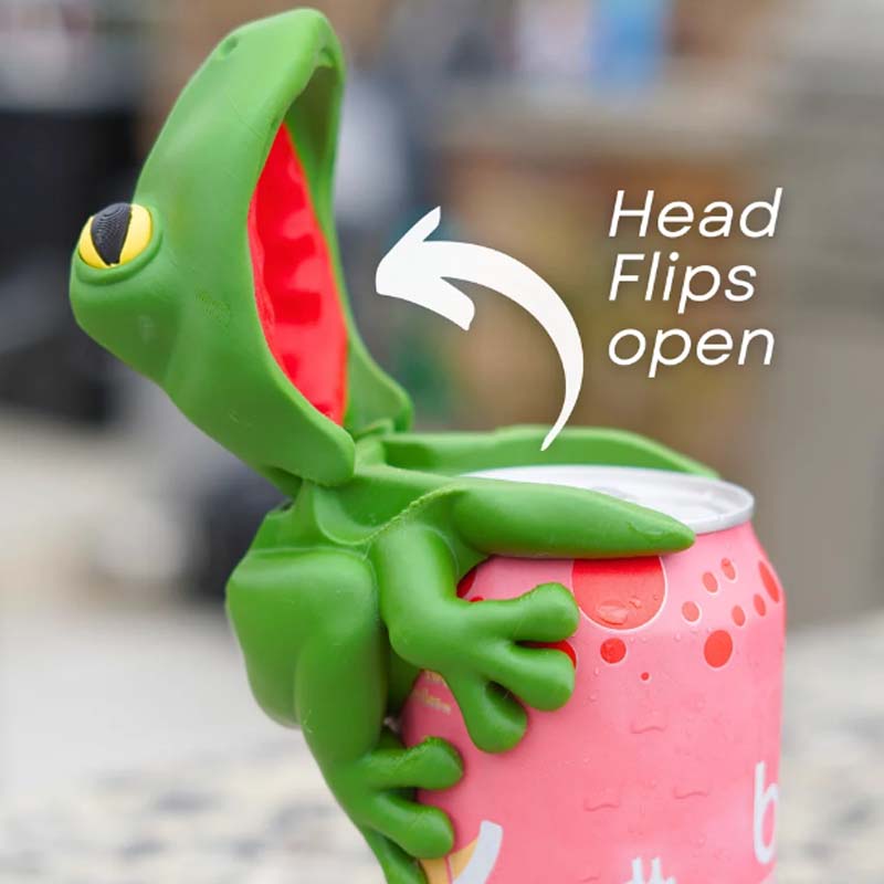 Frog Can Cover, Leak-Proof Reusable Soda Can Lid, Cute Plastic Beverage Sealer Cap for Soda, Beer, Cola Cans, Novelty Drink Protector, Spill-Proof Can Top for Outdoor, Home, Travel 🔹 Product Description