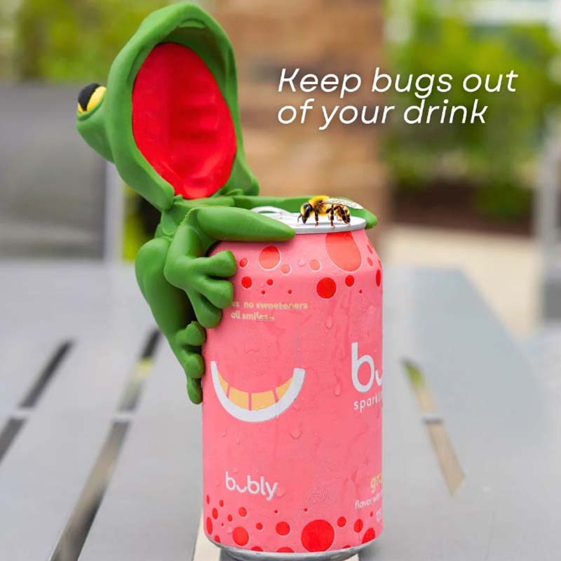 Frog Can Cover, Leak-Proof Reusable Soda Can Lid, Cute Plastic Beverage Sealer Cap for Soda, Beer, Cola Cans, Novelty Drink Protector, Spill-Proof Can Top for Outdoor, Home, Travel 🔹 Product Description