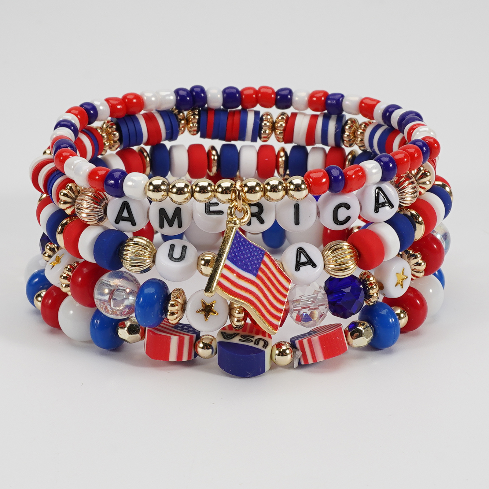 2026 World Cup Beaded Bracelet, National Flag Color Beaded Bracelet, Unisex Elastic String Wristband, Minimalist Sports Fan Jewelry, Fashion Country Flag Bracelet for USA, Argentina, Germany, UK, France Football Supporters, Gift for Men Women