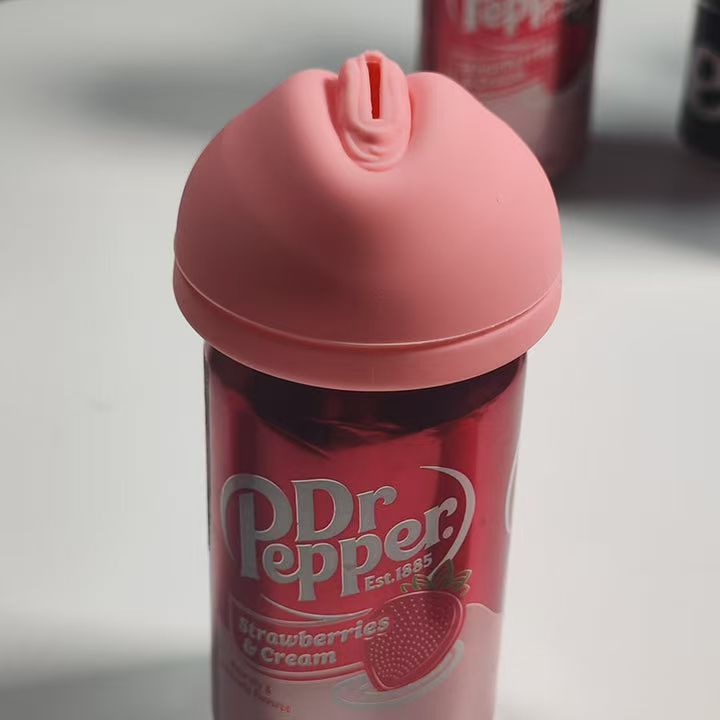 Novelty Silicone Can Lid, Leak-Proof Reusable Beverage Cover for 12oz/16oz Soda, Beer, Cola Cans, Spill-Proof Can Top, Funny Gag Gift, BPA-Free Silicone Sealer Cap