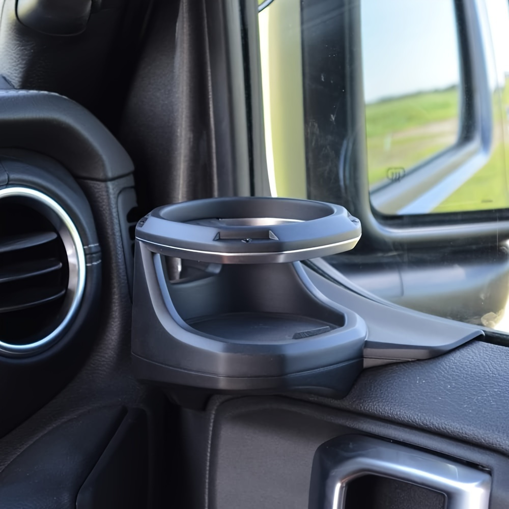 Car Cup Holder for Jeep Wrangler JL/JT Gladiator 2018-2025, Door Mount Water Bottle Holder, Interior Storage Organizer for Drinks, Black