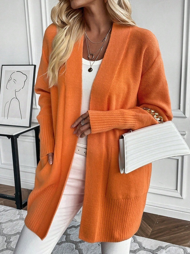 Women’s Open Front Knit Cardigan Sweater – Long Sleeve Loose Fit Lightweight Outerwear