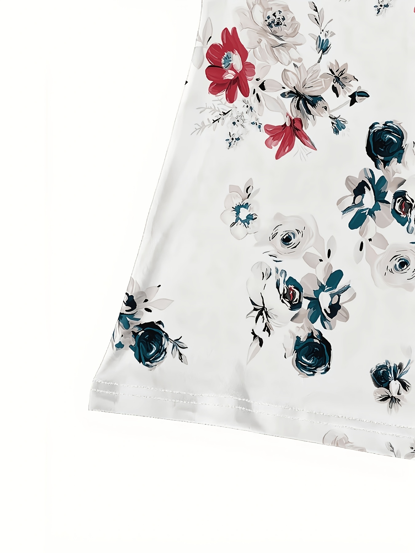 Women's Summer Casual Sleeveless Floral Dress A-Line Swing Midi Dress Soft Lightweight Printed Tank Dress for Beach Vacation Daily Wear