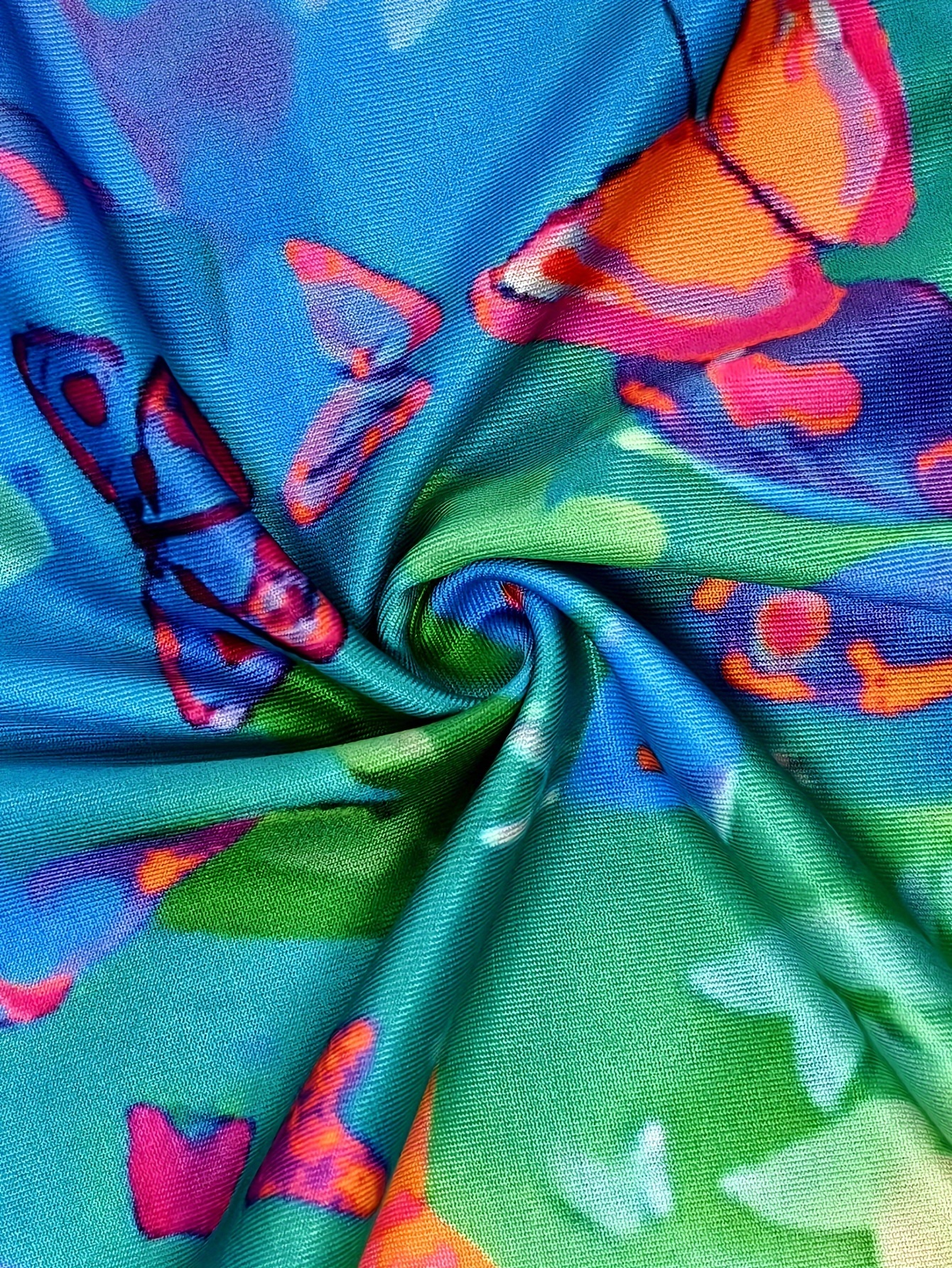 Women’s Colorful Printed Summer Dress – Sleeveless V-Neck A-Line Casual Dress with Vibrant Floral Butterfly Pattern for Beach Vacation & Daily Wear