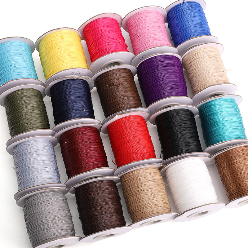 Waxed Polyester Thread Cord, Multi Size 0.5/0.8/1.0/1.5/2.0/2.5mm, 10 Meters Per Spool, Assorted Color Wax String for DIY Braided Bracelet Necklace Beading Craft Supplies