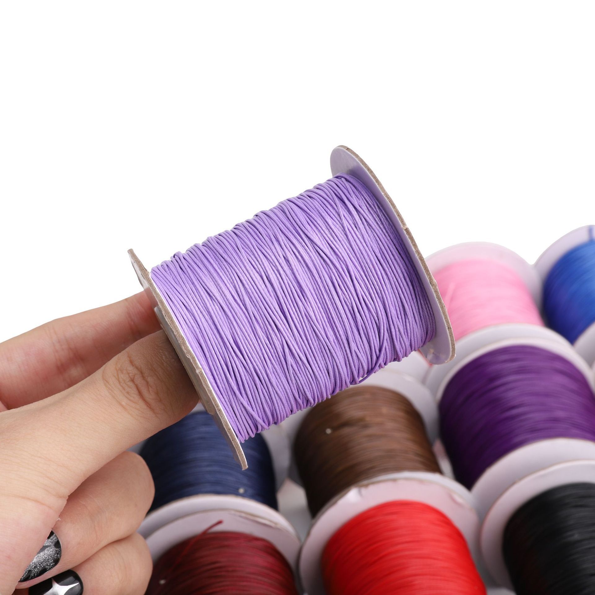 Waxed Polyester Thread Cord, Multi Size 0.5/0.8/1.0/1.5/2.0/2.5mm, 10 Meters Per Spool, Assorted Color Wax String for DIY Braided Bracelet Necklace Beading Craft Supplies
