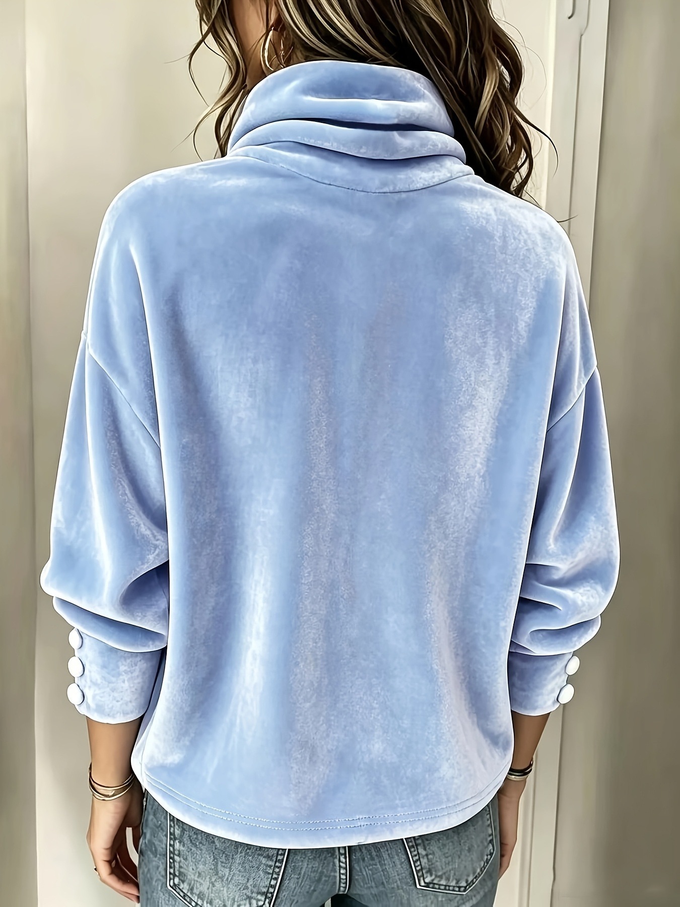 Women's Oversized Turtleneck Sweatshirt Long Sleeve Casual Pullover Tops Soft Loose Fit Cozy Fall Winter Fashion Sweater Shirt