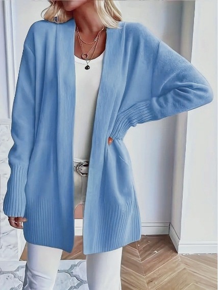 Women’s Open Front Knit Cardigan Sweater – Long Sleeve Loose Fit Lightweight Outerwear