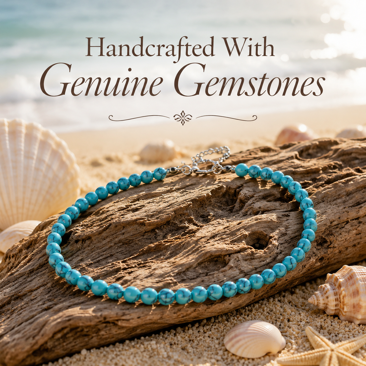 Blue Line Jasper – Coastal Serenity Necklace