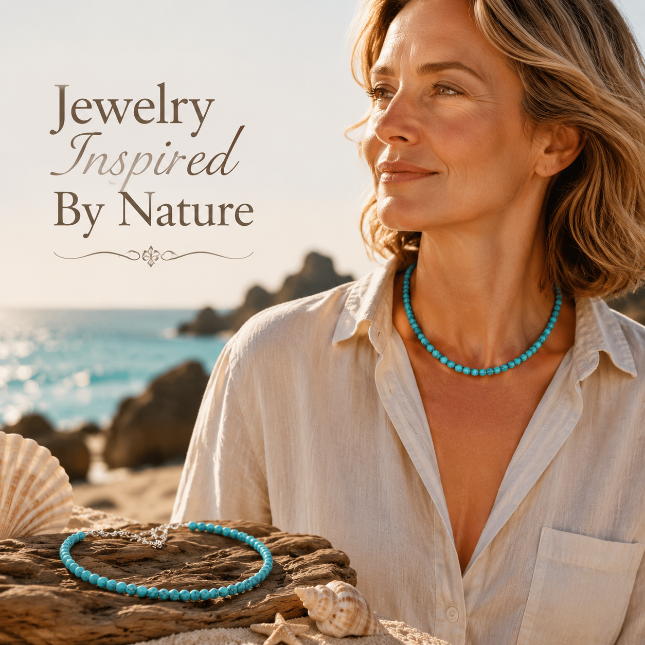 Blue Line Jasper – Coastal Serenity Necklace