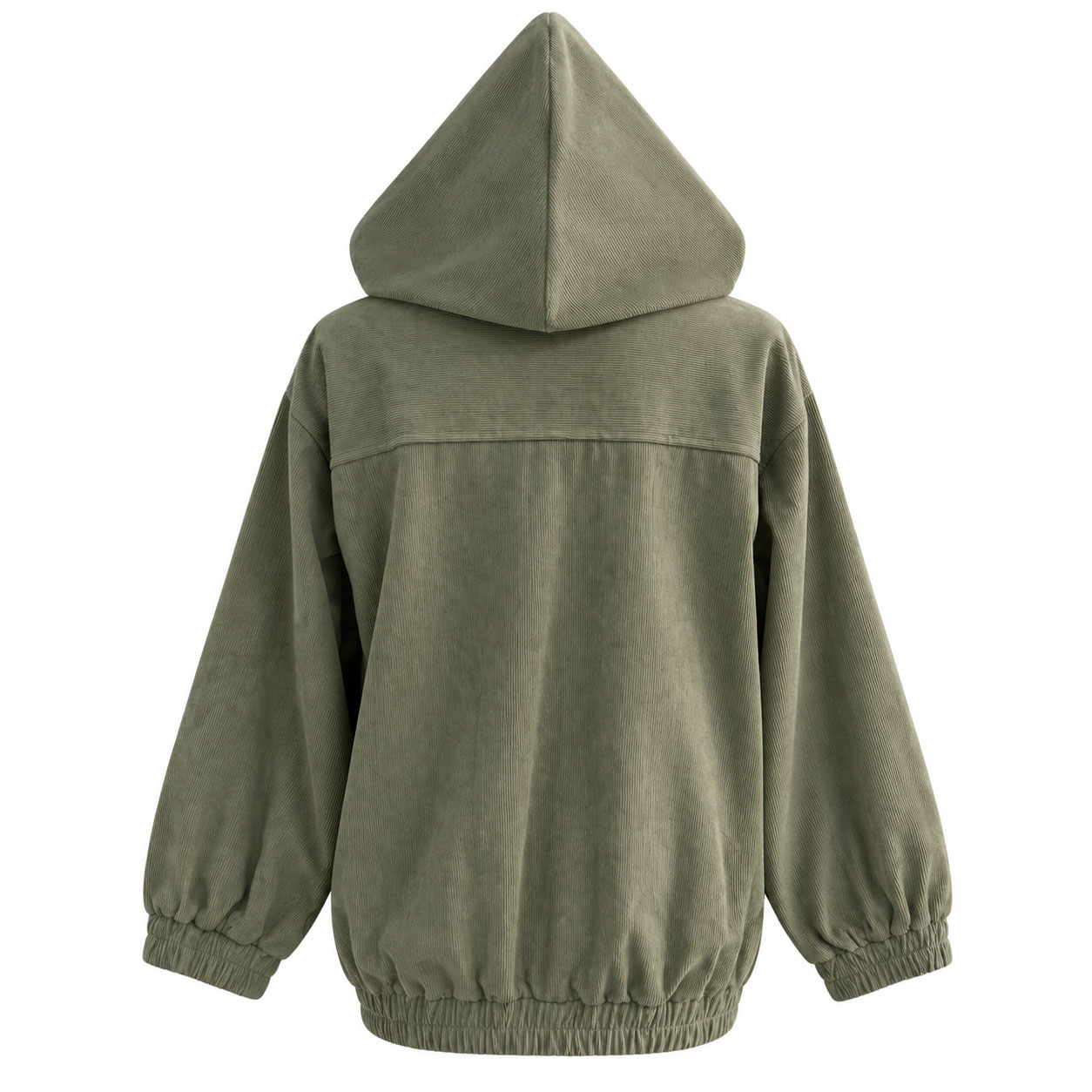 Women’s Corduroy Hooded Jacket Zip Up Casual Coat with Pockets Long Sleeve Relaxed Fit Fall Winter Outerwear